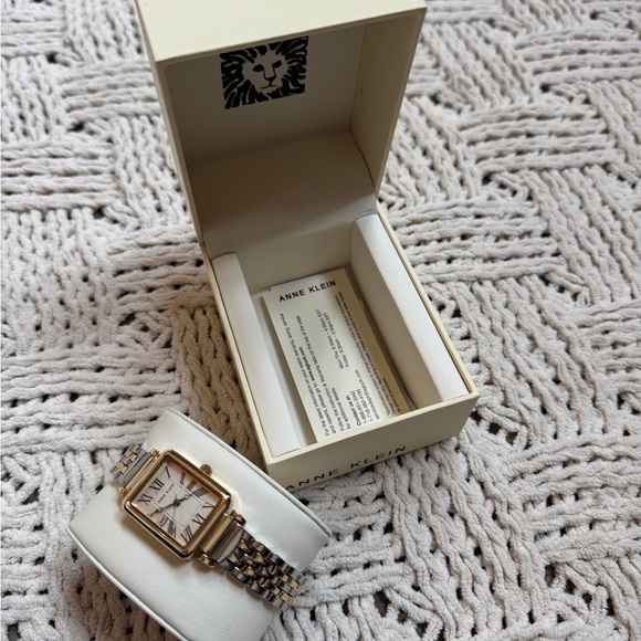 Anne Klein Two-Tone Rectangular Watch - Picture 3 of 4